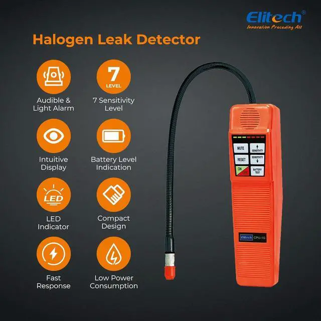 Alt view image 6 of 7 - CPU-1G HVAC Leak Detector Halogen Gas Tester HVAC Refrigerant AC Sniffer R22 R410A R134A