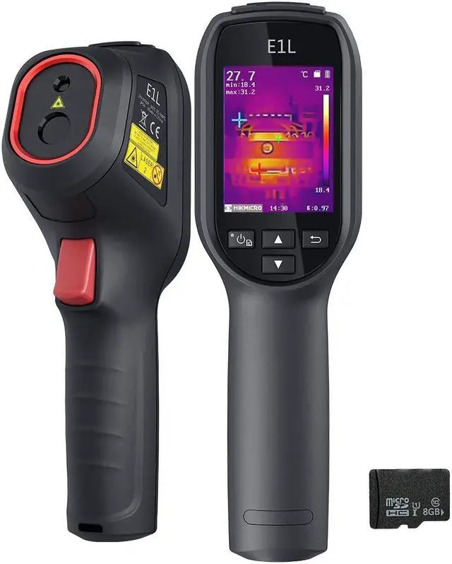 Main image of E1L Thermal Imaging Camera, 160 x 120 IR Resolution/19200 Pixels, 25Hz Refresh Rate, Portable Handheld Infrared Thermal Imager with Laser Pointer, -4°F~1022°F Temperature Range