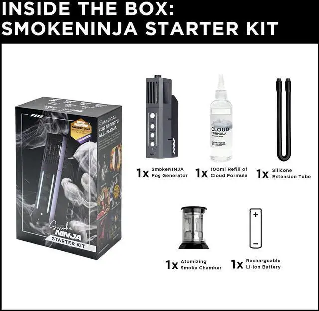 Alt view image 7 of 7 - SmokeNINJA Portable Fog Machine, Handheld Wireless Smoke Machine for Photography, Outdoor Events, Parties, Stage Effects, Halloween, Disinfection or Weddings(Starter Kit)