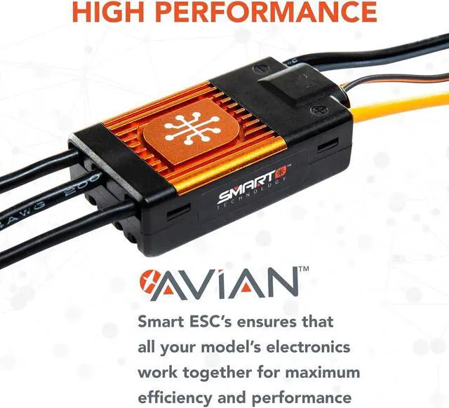 Alt view image 5 of 7 - Avian 60 Amp Brushless Smart ESC, 3S-6S, SPMXAE1060