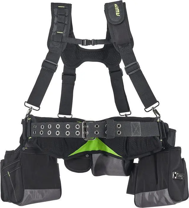 Alt view image 2 of 7 - TrapJaw Pro Framing Tool Rig with Spring-Loaded Technology, Premium Tool Belt, Fits Waists Up to 50 Inches,Black