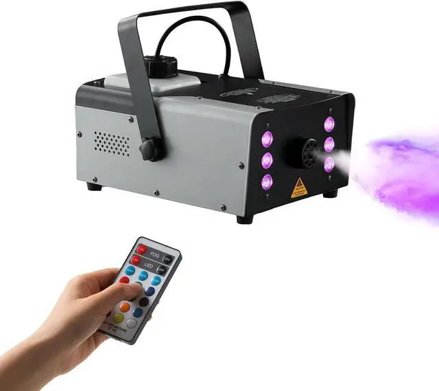 Alt view image 2 of 7 - 900W Fog Machine with 6 LED Lights and 12 Colorful Light Effects, 34 Fl Oz Large Capacity Smoke Machine with Wireless Remote Control, 4000 CFM Fog for Halloween, Outdoor Parties
