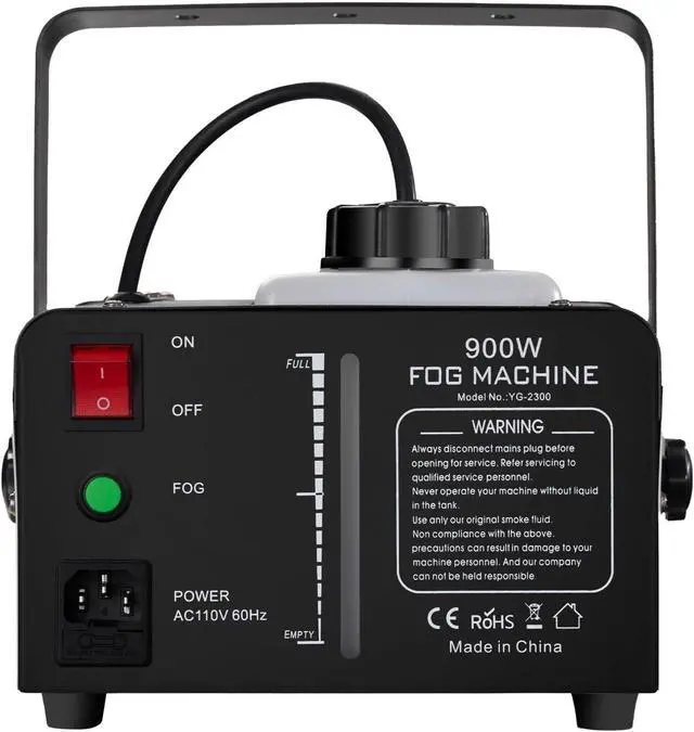 Alt view image 4 of 7 - 900W Fog Machine with 6 LED Lights and 12 Colorful Light Effects, 34 Fl Oz Large Capacity Smoke Machine with Wireless Remote Control, 4000 CFM Fog for Halloween, Outdoor Parties