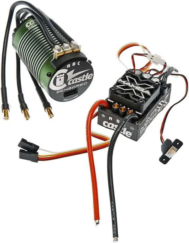 Main image of Creations Mamba X, SENSORED, 25.2V WP ESC and 1512-1800KV SENSORED Combo, Black