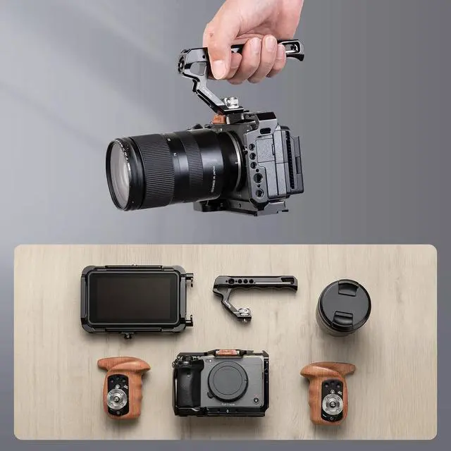 Alt view image 6 of 7 - Top Handle with Locating Holes for ARRI for Camera Cage, Ergonomic Design, with Anti-Off Designed Cold Shoe Adapter - 2165C