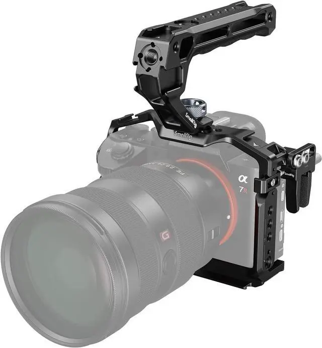 Main image of A7 III / A7R III Camera Cage Kit for Sony Alpha 7 III/Alpha 7R III, Full Cage with Top Handle for ARRI and Cable Clamp, Built-in Cold Shoe and NATO Rails - 4198