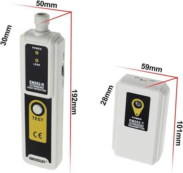 Alt view image 4 of 7 - Ultrasonic Leak Detector & Transmitter Finder 40KHz Water Dust Leak Pressure Headphone Liquid Leakage Monitor Accessory Kit LED Indication Ultrasonic Leak Finder Tool