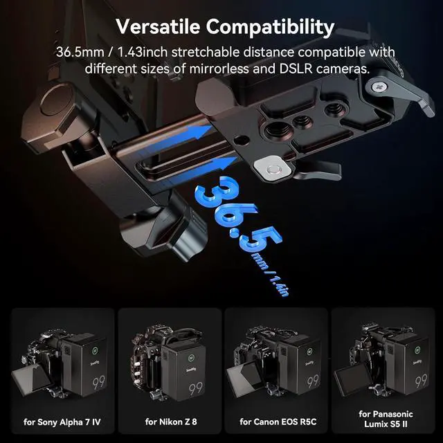 Alt view image 4 of 7 - V-Mount Battery Plate, V Lock Battery Mounting Plate with 1/4"-20 & 3/8"-16 Threaded Holes, L-Shape Compact & Foldable V Mount Battery Plate for V Mount Battery, DSLR Camera, Tripod