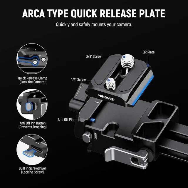 Alt view image 2 of 7 - Foldable V Mount Battery Plate with Arca Type Baseplate for PD Quick Release Plate DJI RS3 Pro Gimbal & Tripod, Easy DSLR Camera Video Rig Compatible with SmallRig V Lock Battery & Cage, PS013