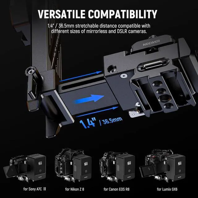 Alt view image 4 of 7 - Foldable V Mount Battery Plate with Arca Type Baseplate for PD Quick Release Plate DJI RS3 Pro Gimbal & Tripod, Easy DSLR Camera Video Rig Compatible with SmallRig V Lock Battery & Cage, PS013