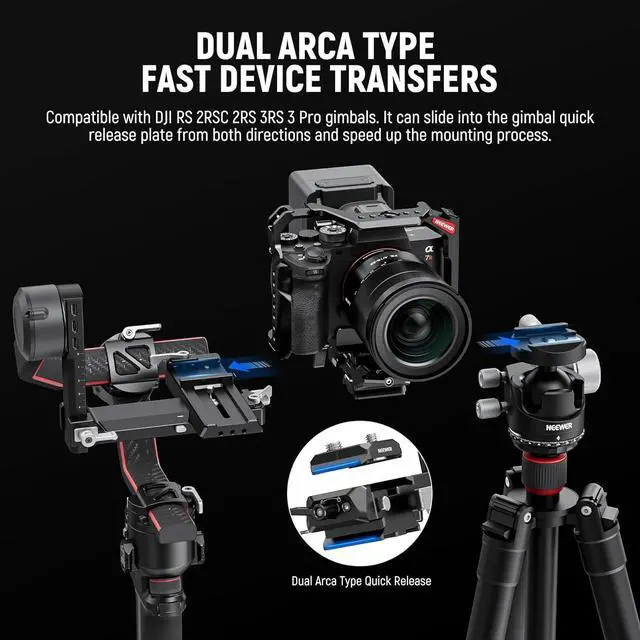 Alt view image 7 of 7 - Foldable V Mount Battery Plate with Arca Type Baseplate for PD Quick Release Plate DJI RS3 Pro Gimbal & Tripod, Easy DSLR Camera Video Rig Compatible with SmallRig V Lock Battery & Cage, PS013