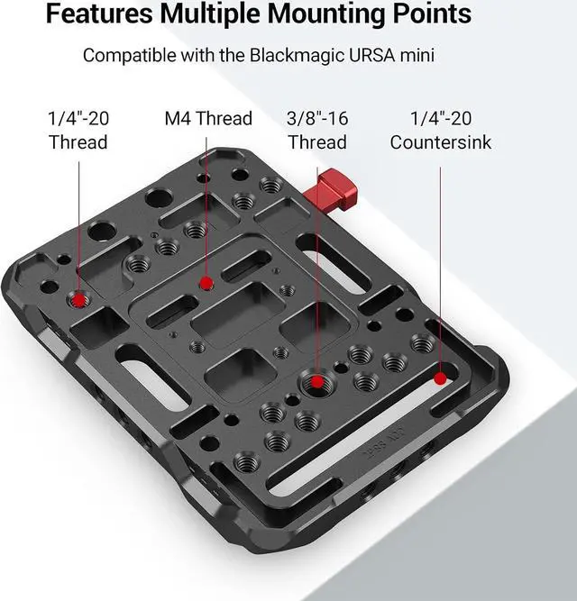 Alt view image 4 of 7 - V Mount Battery Plate, V-Lock Mount Battery Plate with 15mm Rod Clamp & Adjustable Arm for Power Supply - 2991