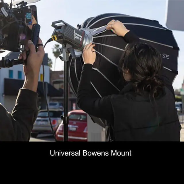 Alt view image 6 of 7 - 200X-S Cob Led Video Light Bicolor 2700K-6500K,250W,51600Lux1M,App Control,9 pre Programmed Lighting Effects,Ultra Silent Fan