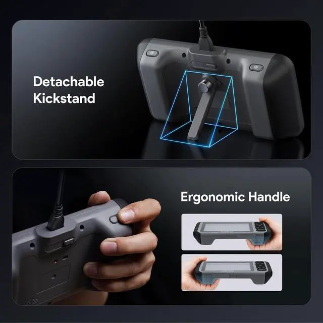 Alt view image 7 of 7 - Triple Lens Endoscope Camera with Light, Audio Record, 5'' IPS Display, 1080P HD Inspection Camera for Automotive Plumbing HVAC, IP67 Sewer Camera, 16.5ft Cable, 32G Card & Case