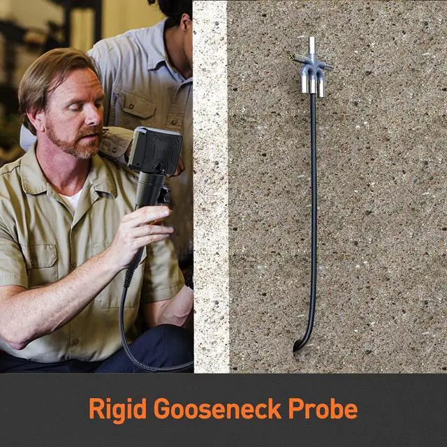 Alt view image 5 of 6 - Two-Way Articulating Borescope, DXZtoz Industrial Endoscope with 0.33in Articulated Snake Camera, Video Inspection Scope with Light for Automotive Aircraft Mechanics- 5.5FT