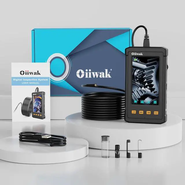 Alt view image 7 of 7 - Borescope, 50 FT Dual Lens Inspection Camera, Industrial Endoscope with Light, IP67 Waterproof Snake Camera for Sewer, Drain, Pipe, Plumbing, 1080P HD Automotive borescope, Mechanic's Gadget