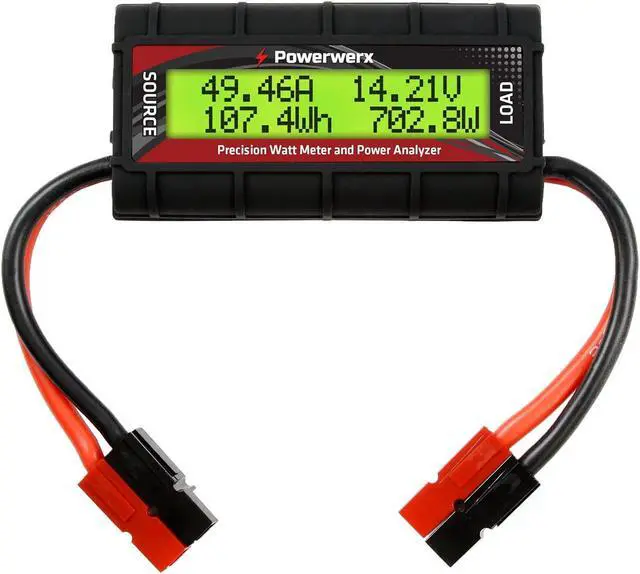 Main image of Watt Meter-PP, DC Inline Power Analyzer, 45A Continuous, 12 Gauge with Anderson Powerpole Connectors