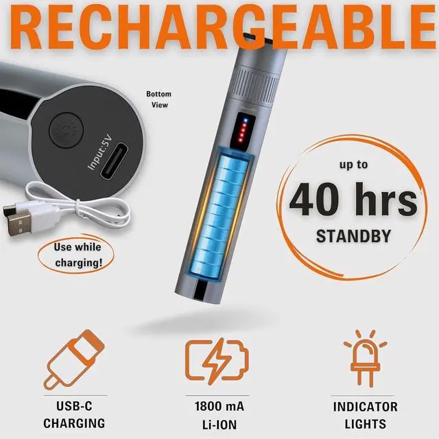 Alt view image 2 of 7 - Rechargeable Red Light VFL Fiber Optic Tool kit - Retractable Head fits SC FC ST - Optical Laser Light Pen - Network Cable Tester - with Protective Case and LC Adapter