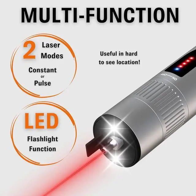 Alt view image 6 of 7 - Rechargeable Red Light VFL Fiber Optic Tool kit - Retractable Head fits SC FC ST - Optical Laser Light Pen - Network Cable Tester - with Protective Case and LC Adapter