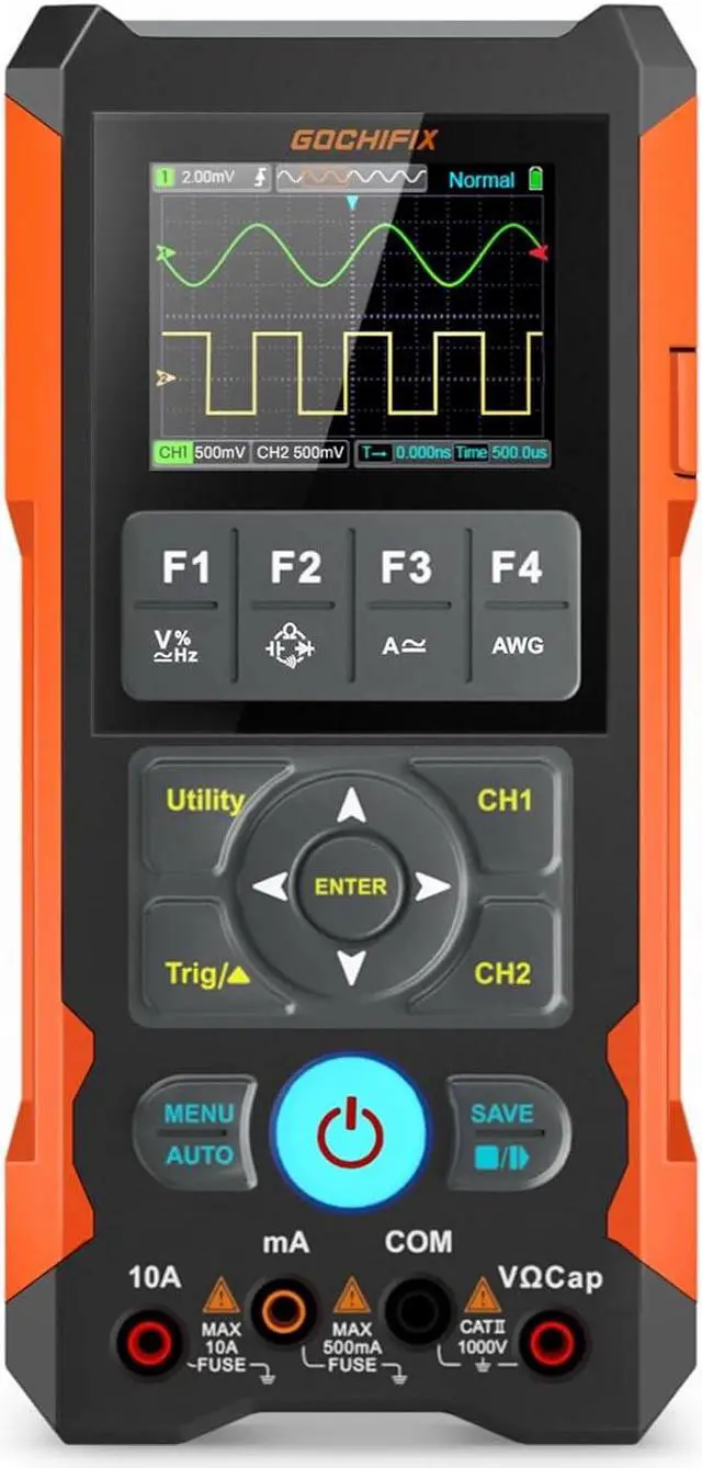 Main image of Multimeter Waveform Generator 3 in 1 Automotive Oscilloscope 2 Channel 80Mhz Bandwidth 200Msps Sampling Rate Signal Generator Digital Oscilloscope Multimeter