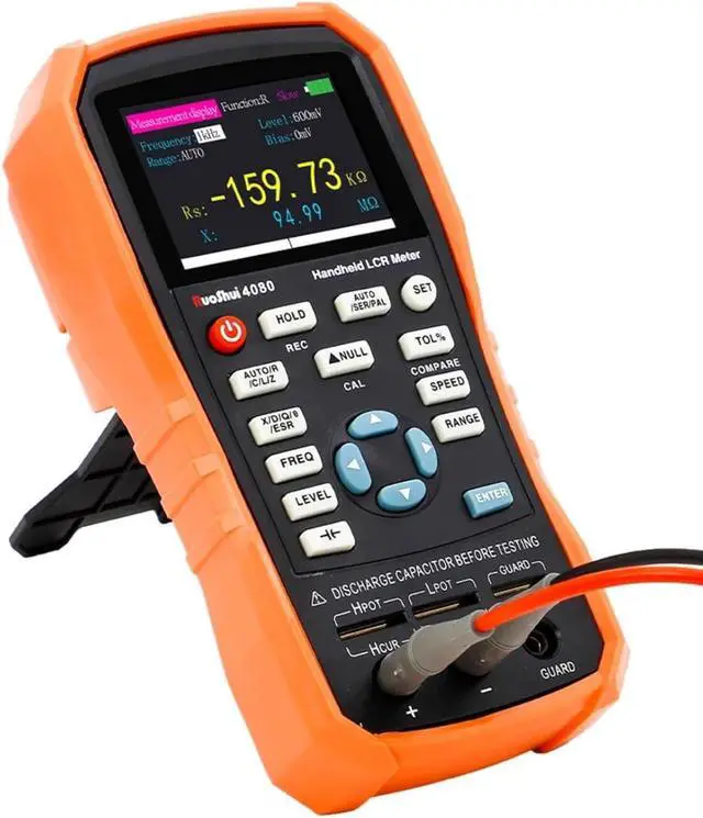 Main image of LCR Meter 100Hz-100KHz, 0.2% Accuracy, Digital Bridge Multimeter for Capacitance, Inductance, Resistance Testing, with ESR Calibration Ideal for Engineers and Technicians (4080)