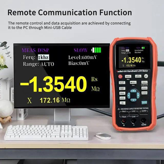 Alt view image 5 of 7 - LCR Meter 100Hz-100KHz, 0.2% Accuracy, Digital Bridge Multimeter for Capacitance, Inductance, Resistance Testing, with ESR Calibration Ideal for Engineers and Technicians (4080)