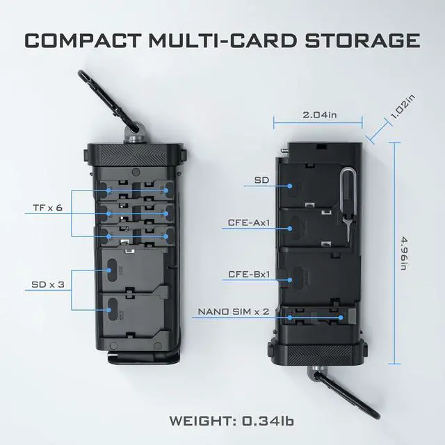 Alt view image 4 of 6 - USD 3.2 10GBps Pro Reader Versatile CF Express A,CF Express B, SD, and Micro SD Card Reader & Holder for Photography and Videography Professionals