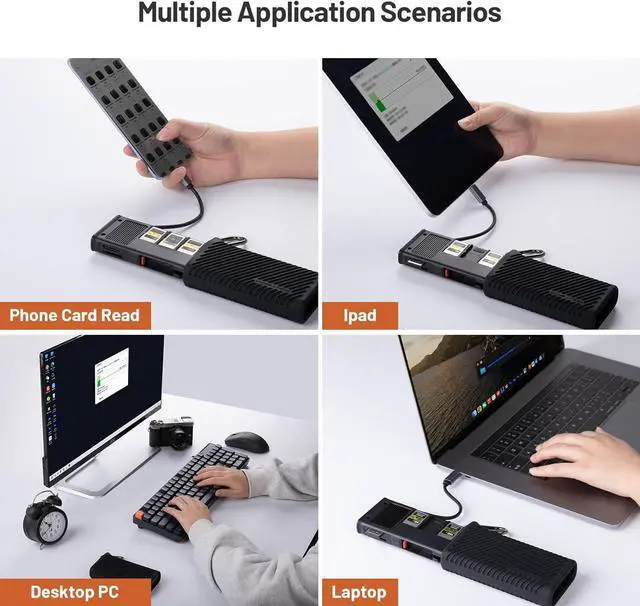 Alt view image 6 of 7 - Createmate CFexpress Type B Card Reader Case USB 3.2 Gen 2 10Gbps SD Card Reader for Photographers