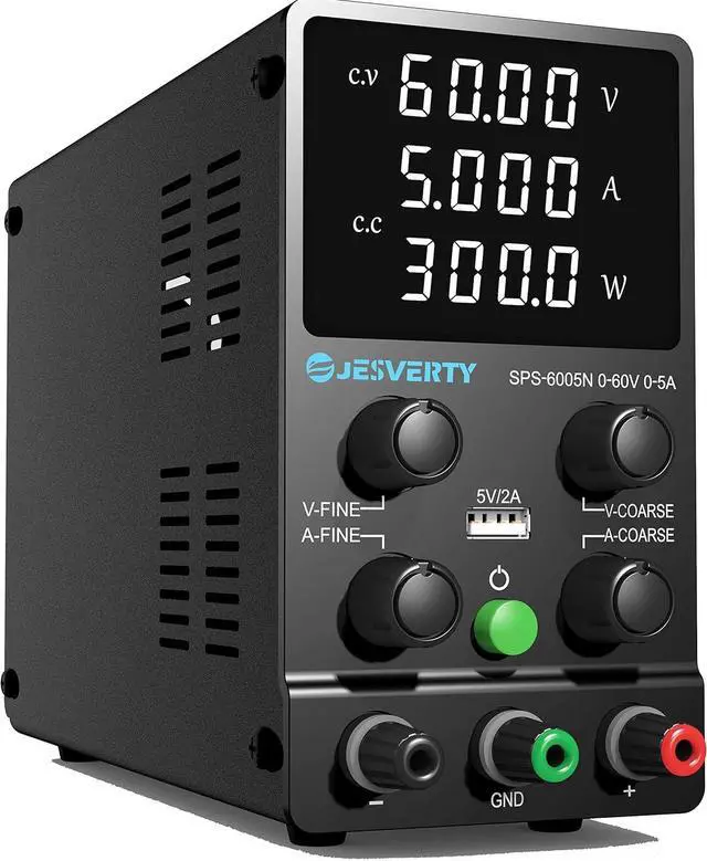 Alt view image 7 of 7 - 0-32V 0-10A Switching Bench Power Supply with 20W USB & Type-C Quick-Charge, Encoder Corase & Fine Adjustment Knob, Output Switch, 4-Digit LED Display - SPS-3010V
