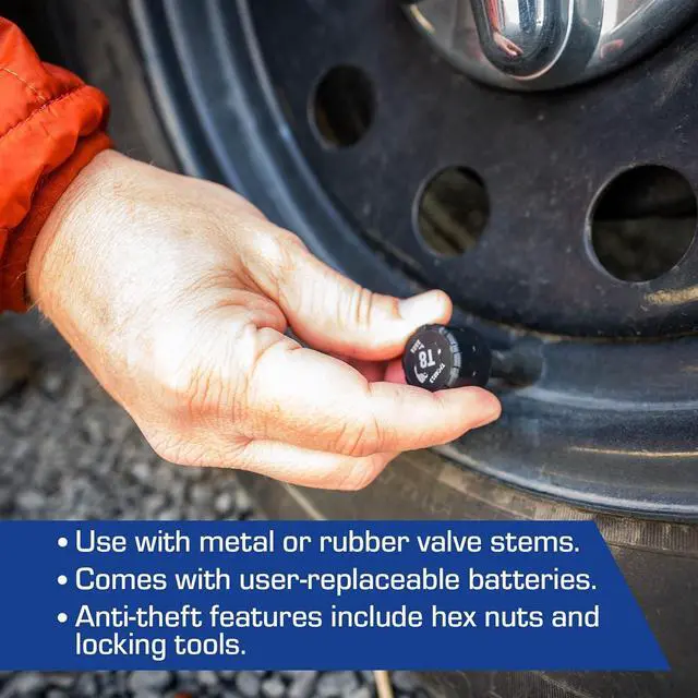 Alt view image 3 of 7 - 507 Tire Pressure Monitoring System, 2 Flow Thru Sensors for Metal Valve Stems by Truck System Technologies, TPMS for Caravans, Motorhomes and campervans