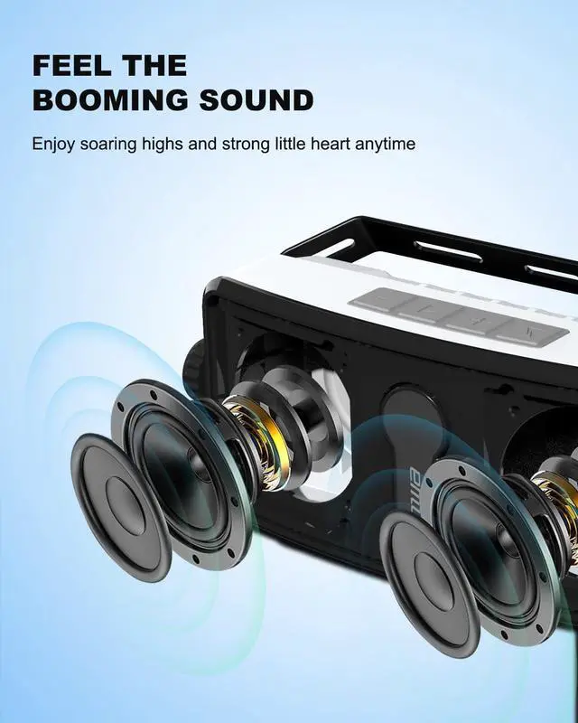 Alt view image 3 of 6 - Bluetooth Outdoor Speaker, IPX5 Waterproof Wall Mount Speaker, Wireless Sync Up to 100 Speakers, Connect Seamlessly to Phone, Computer, Echo Dot, Suitable for Patio, Porch, Gazebo, Garage, 2 PCS