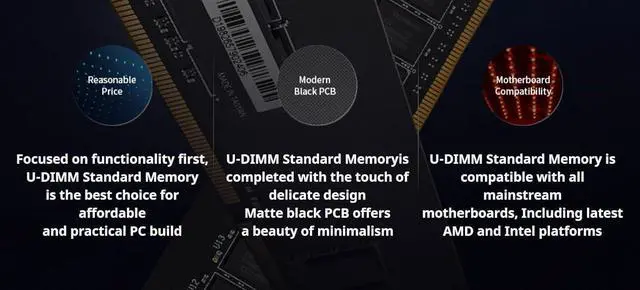 Alt view image 4 of 7 - DDR4 32GB (2x16GB) 3200MHz CL21 1.2V UDIMM Desktop Ram Memory (KD4AGUA80-32N220D)