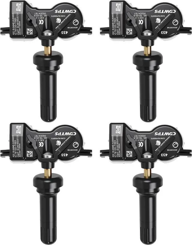 Main image of Sensor Dodge,4Pack 433Mhz Tire Pressure Monitoring System Sensor Compatible for Chrysler Jeep Dodge Fiat Replaces#68313387AB 68193586AC 68252493AB