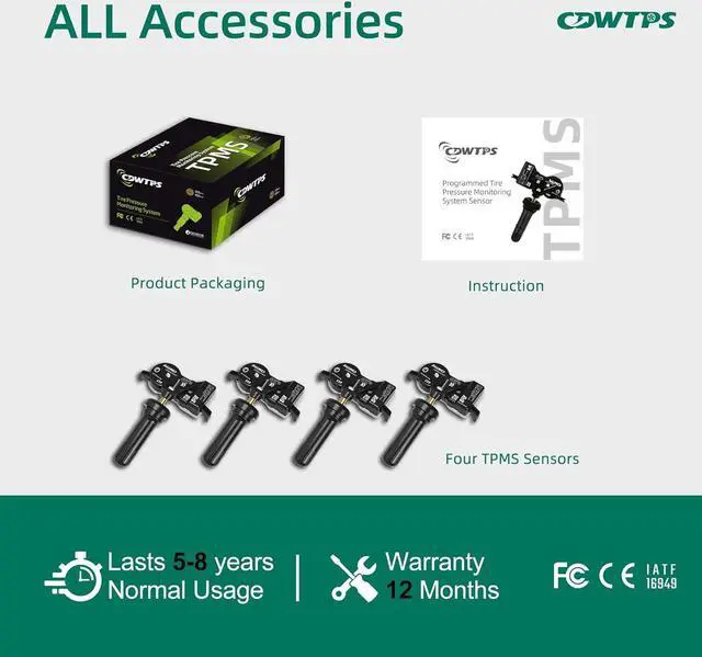 Alt view image 7 of 7 - Sensor Dodge,4Pack 433Mhz Tire Pressure Monitoring System Sensor Compatible for Chrysler Jeep Dodge Fiat Replaces#68313387AB 68193586AC 68252493AB