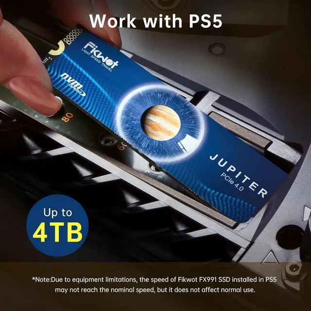 Alt view image 5 of 7 - FX991 M.2 SSD 2TB NVMe SSD M2 2280 PCIe Gen 4x4, Read Up to 7300MB/s, Internal Solid State Drive for PS5 Laptop Desktop 3D QLC NAND