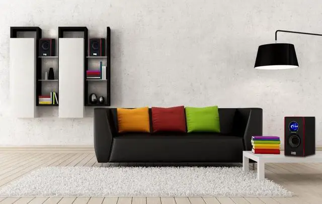 Alt view image 6 of 7 - Audio by Goldwood 2.1 Bluetooth Speaker System 2.1-Channel Home Theater Speaker System, Black (AA2103)