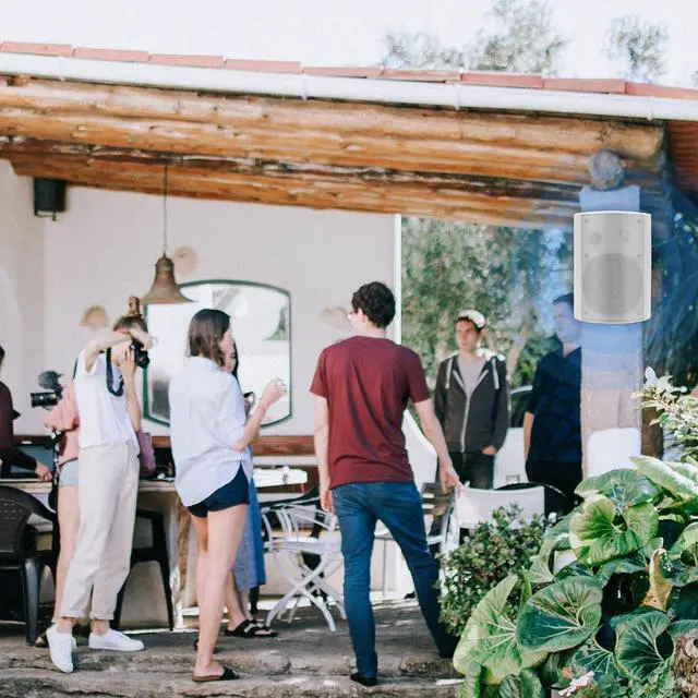 Alt view image 7 of 7 - 6.5 Inch 400W Outdoor Speakers Wired Waterproof Passive with Powerful Bass,Wall Mount Speakers for Patio Garage Covered Deck,All-Weather Durability (Pair,Black)