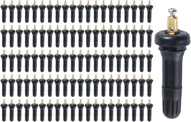 Main image of 100pcs TPMS 17-20008 Rubber Snap-in Tire Pressure Sensor Valve Stem Compatible with Ford Chevrolet Dodge Chrysle Buick Ram Cadillac Pontiac Subaru Lincoln