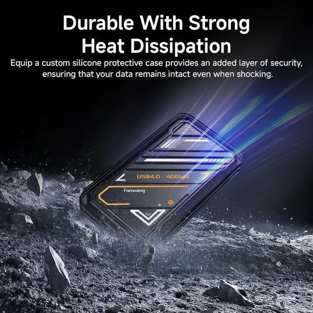 Alt view image 4 of 7 - External SSD 1TB, Up to 3800MB/s USB 4.0, External Solid State Drive, Portable SSD Type-C External Hard Drive for iPhone 15/Pro/PC/Laptops/Professionals/Gaming, PS3000