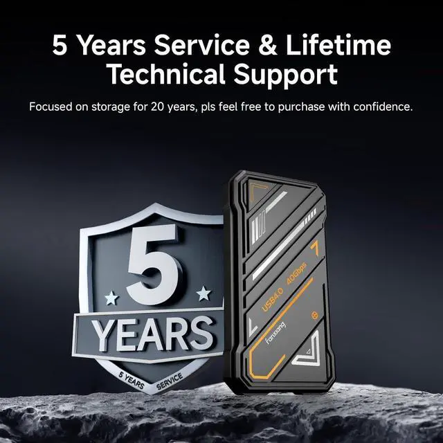Alt view image 7 of 7 - External SSD 1TB, Up to 3800MB/s USB 4.0, External Solid State Drive, Portable SSD Type-C External Hard Drive for iPhone 15/Pro/PC/Laptops/Professionals/Gaming, PS3000