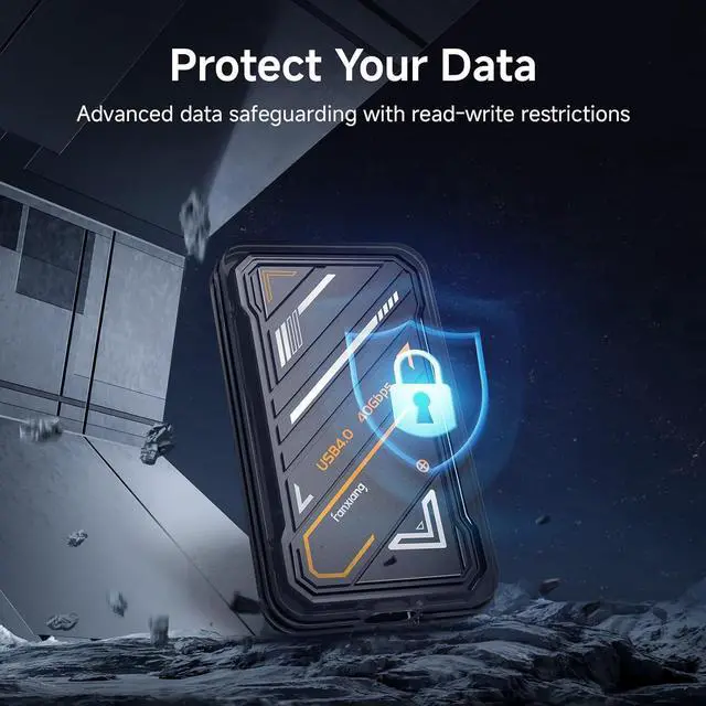Alt view image 6 of 7 - External SSD 1TB, Up to 3800MB/s USB 4.0, External Solid State Drive, Portable SSD Type-C External Hard Drive for iPhone 15/Pro/PC/Laptops/Professionals/Gaming, PS3000