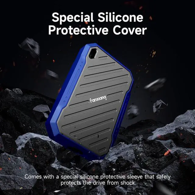 Alt view image 3 of 7 - 2TB Extreme Portable SSD, Up to 2000MB/s USB 3.2 Gen2, IP68 Water and Dust Resistance, External Solid State Drive Reliable Storage for Professionals, Creatives, and Engineers