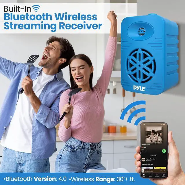 Alt view image 3 of 7 - Bluetooth Indoor Outdoor Speakers Pair - 500 Watt Dual Waterproof 5.25 2-Way Full Range Speaker System w/ 1/2 High Compliance Polymer Tweeter - Home, Boat,Deck, Patio, Poolside - PDWRBT56WT