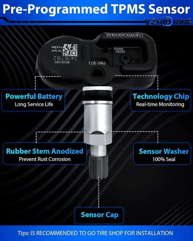 Alt view image 3 of 7 - Pre-Programed 4260706011 for:-Toyota TPMS Sensors 315MHz Tire Pressure Monitoring Sensor Tacoma Camry Tundra 4Runner for:-RAV4 for:-Lexus IS250, 4260733021 4260733021 PMV-107J(5PCS New)