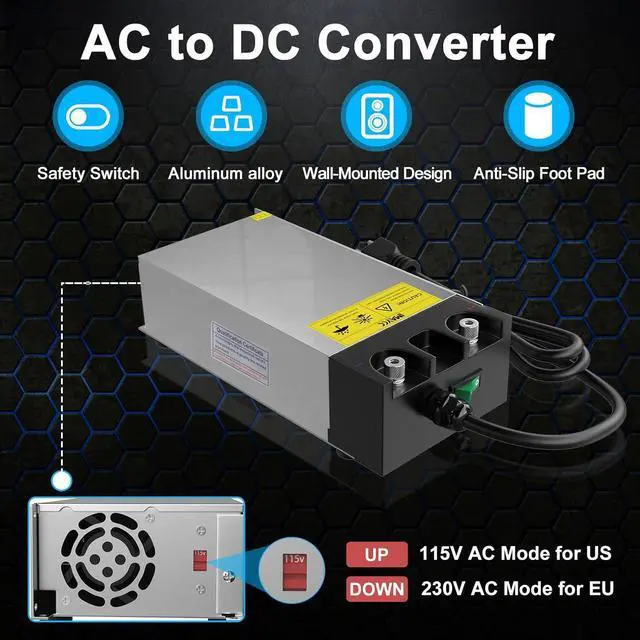 Alt view image 3 of 7 - AC to DC Converter SMPS 110V to 12V Converter 12V DC Power Supply, Universal 120V to 12V Converter Transformer Max Current 50A 600W