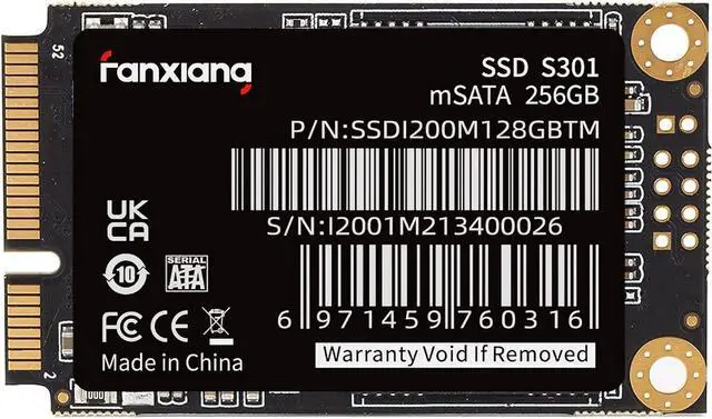 Main image of S301 1TB mSATA SSD Mini SATA III 6Gb/s Internal Solid State Drive, 3D NAND, Compatible with Ultrabook Desktop PC Laptop