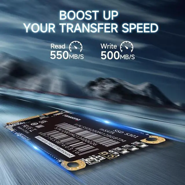 Alt view image 3 of 7 - S301 1TB mSATA SSD Mini SATA III 6Gb/s Internal Solid State Drive, 3D NAND, Compatible with Ultrabook Desktop PC Laptop