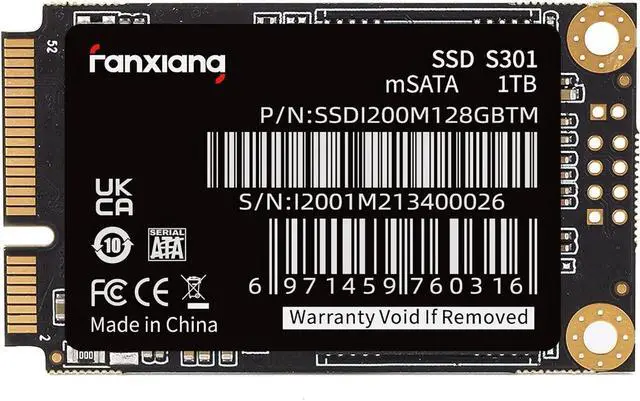 Alt view image 7 of 7 - S301 1TB mSATA SSD Mini SATA III 6Gb/s Internal Solid State Drive, 3D NAND, Compatible with Ultrabook Desktop PC Laptop