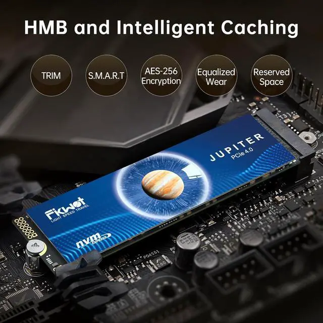Alt view image 7 of 7 - FX991 M.2 SSD 2TB NVMe SSD M2 2280 PCIe Gen 4x4, Read Up to 7300MB/s, Internal Solid State Drive for PS5 Laptop Desktop 3D QLC NAND