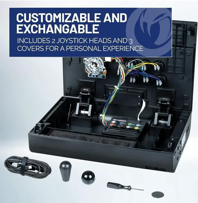 Alt view image 5 of 7 - Arcade Fight Stick Officially Licensed for Xbox Series X | S, Xbox One, Windows 10 | 11 PCs